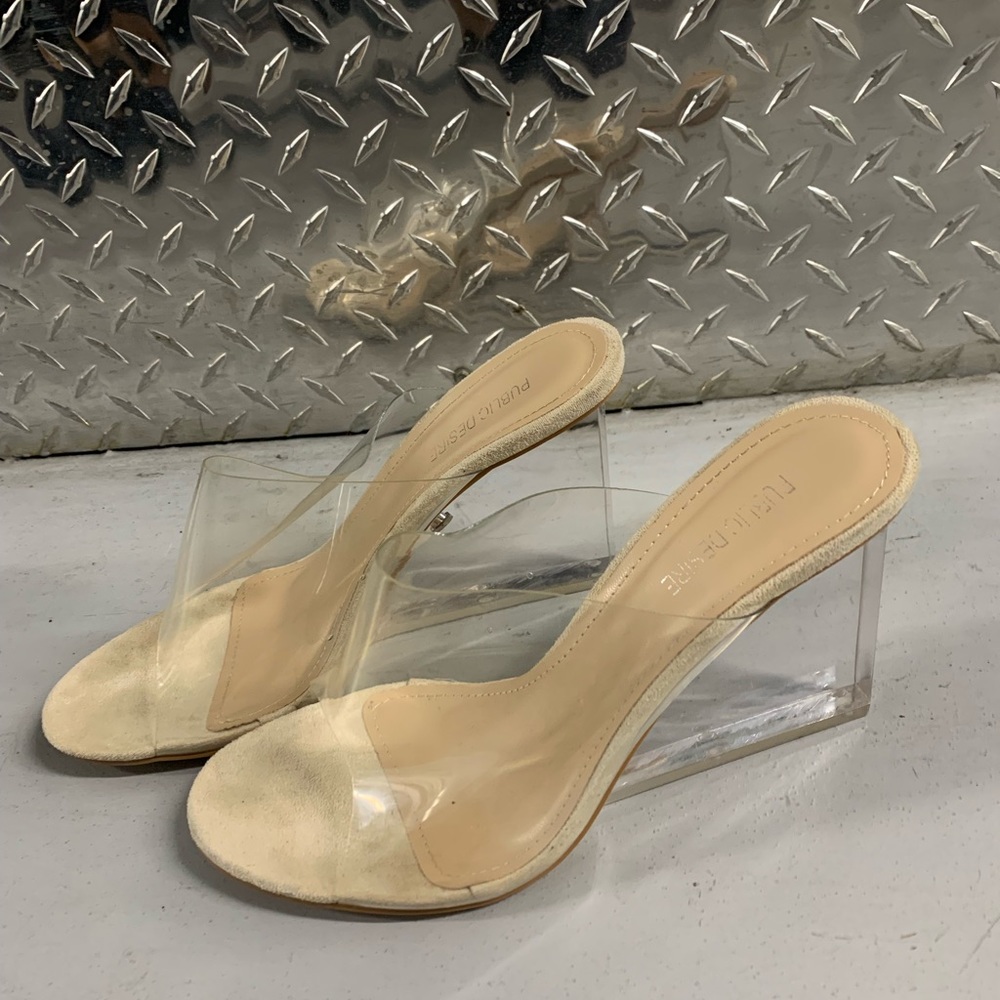 Lucite sandal! People will think you’re levitating